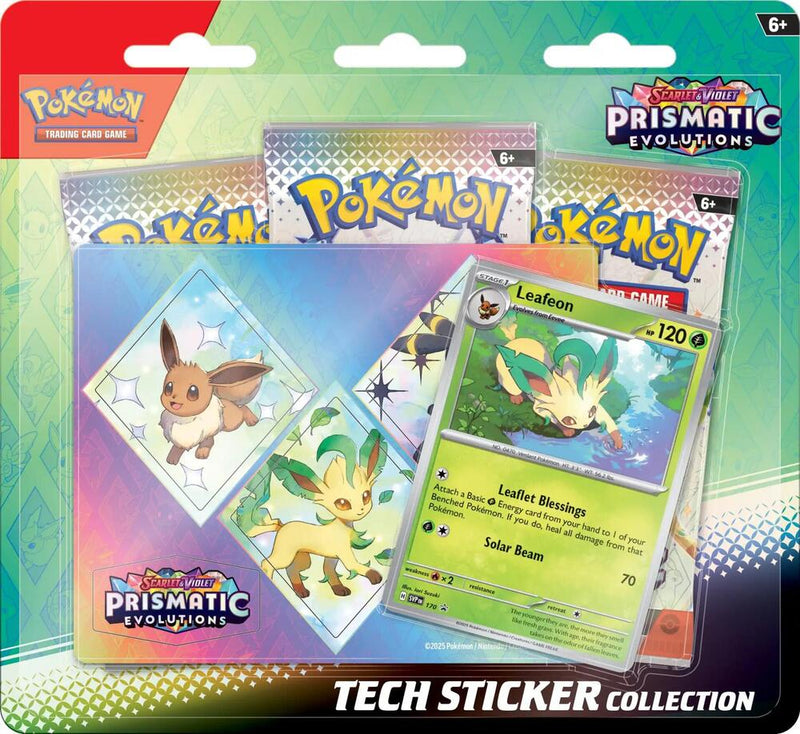 Pokemon Scarlet and Violet 8.5 Prismatic Evolutions Tech Sticker Collection