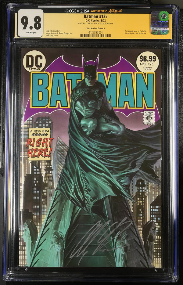 Batman #125 Alex Ross Variant Cover A CGC & JSA 9.8