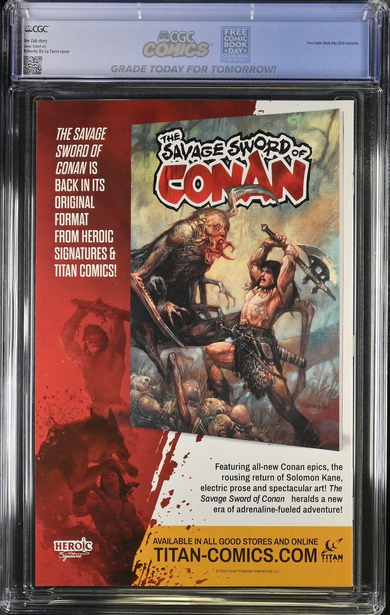 Conan: The Barbarian FCBD 2024 CGC Graded 9.8