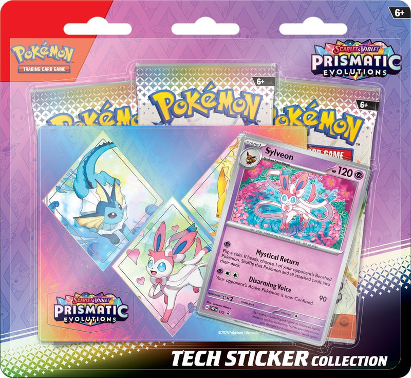 Pokemon Scarlet and Violet 8.5 Prismatic Evolutions Tech Sticker Collection