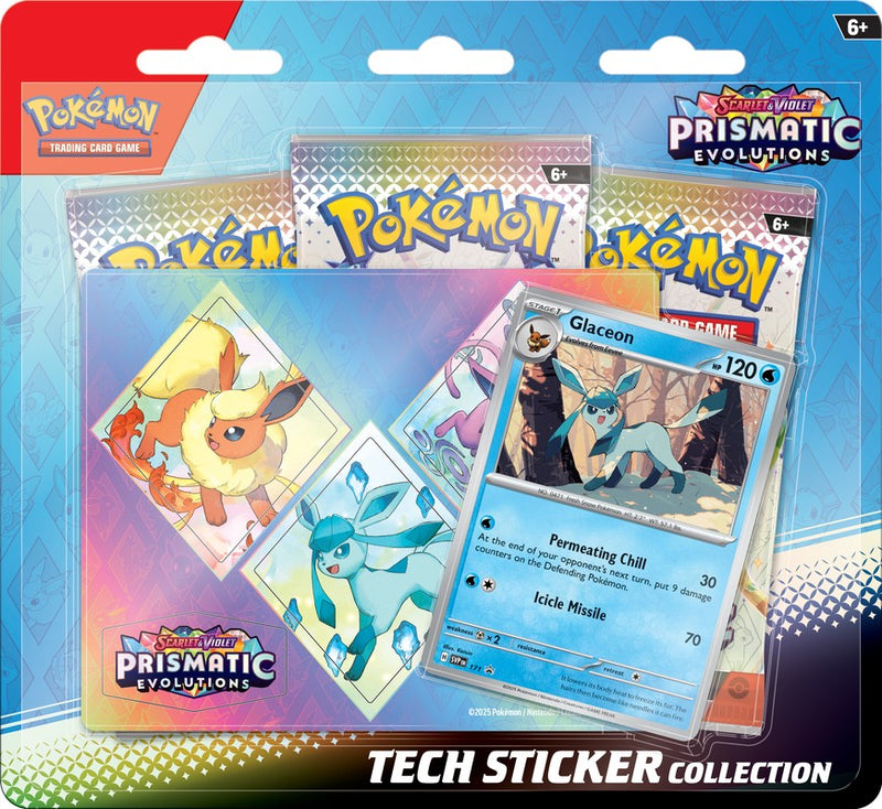 Pokemon Scarlet and Violet 8.5 Prismatic Evolutions Tech Sticker Collection